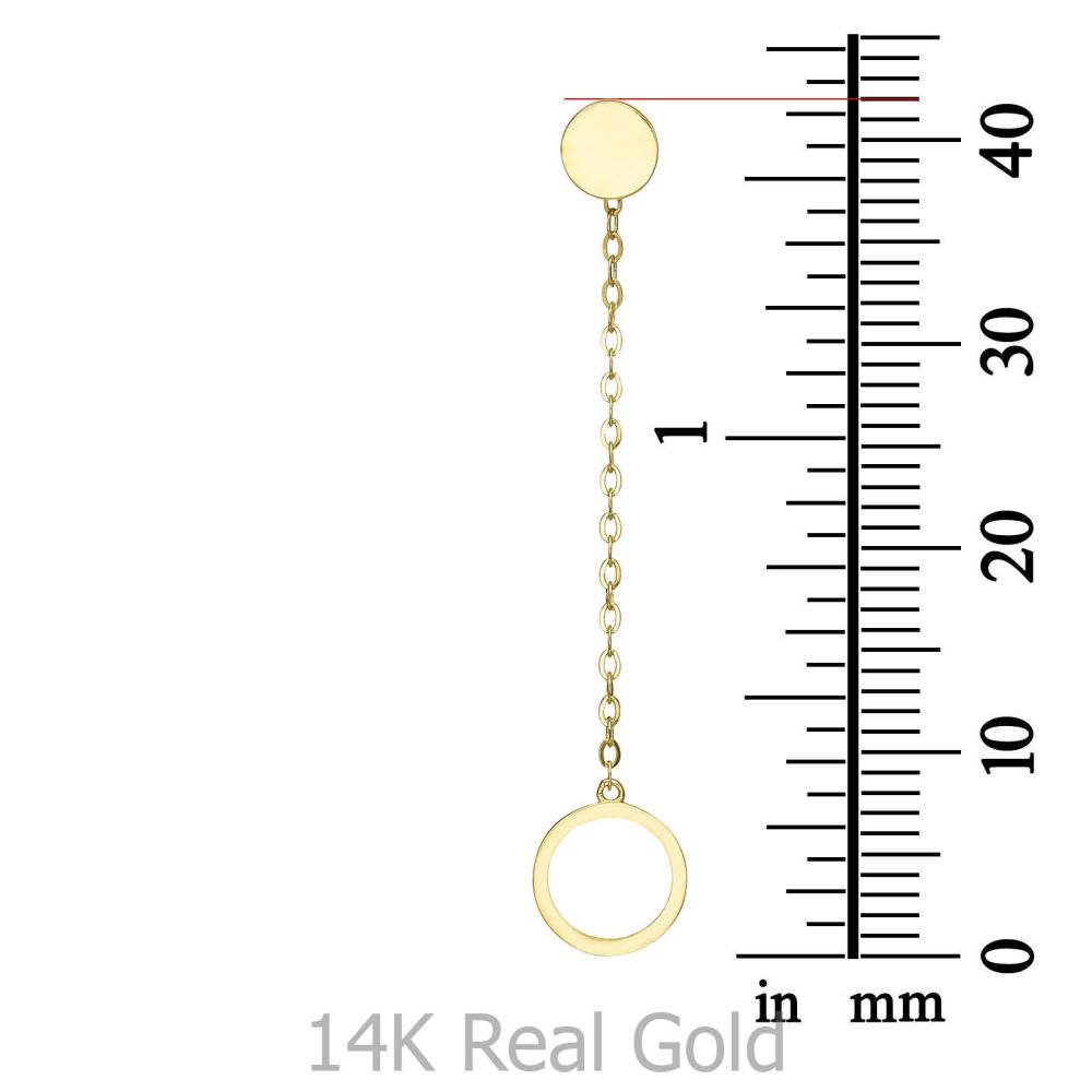 Women’s Gold Jewelry | 14K Yellow Gold Women's Earrings - Dangling Circles
