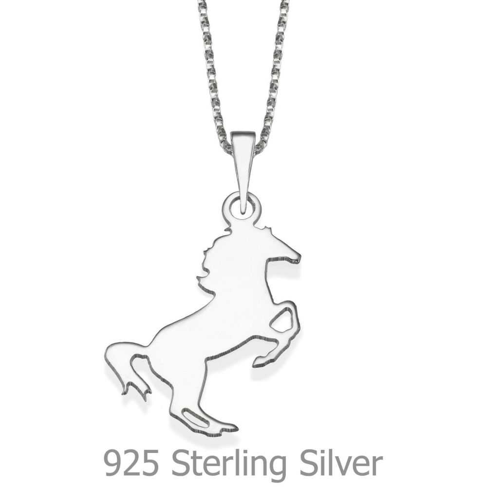 Girl's Jewelry | Pendant and Necklace in 925 Sterling Silver - Noble Horse