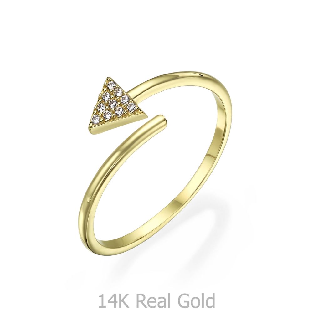 Women’s Gold Jewelry | 14K Yellow Gold Rings - Shimmering arrow