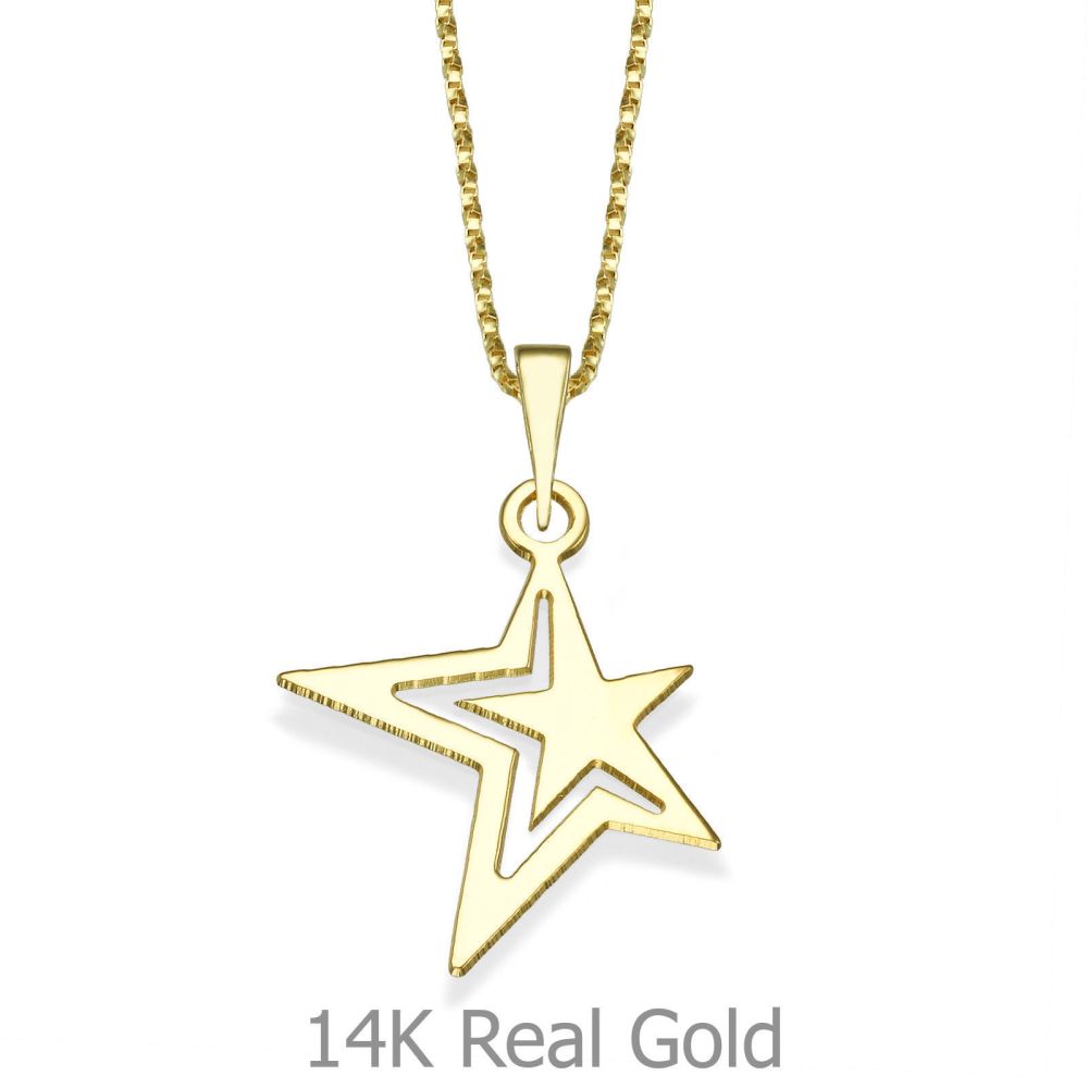 Girl's Jewelry | Pendant and Necklace in 14K Yellow Gold - Northern Star