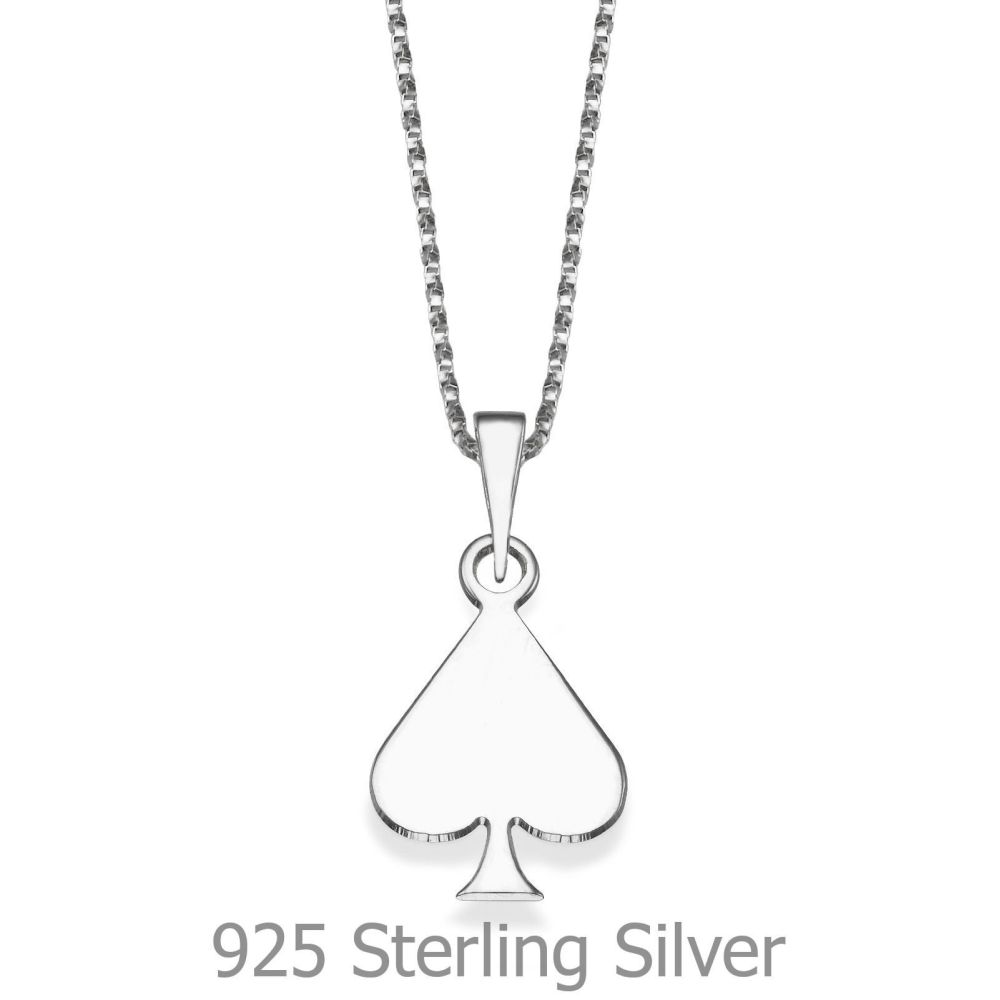 Girl's Jewelry | Pendant and Necklace in 925 Sterling Silver - Queen of Spades
