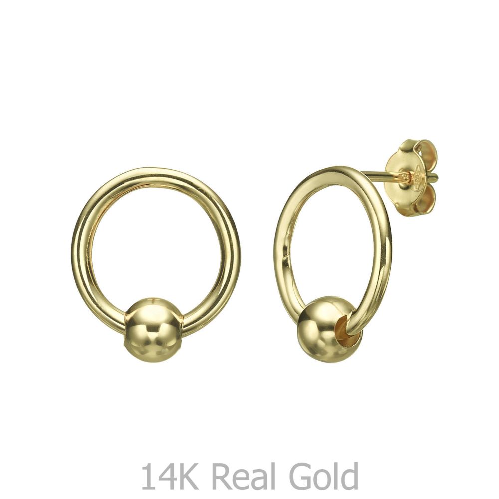 Women’s Gold Jewelry | 14K Yellow Gold Women's Earrings - Lower Sphere