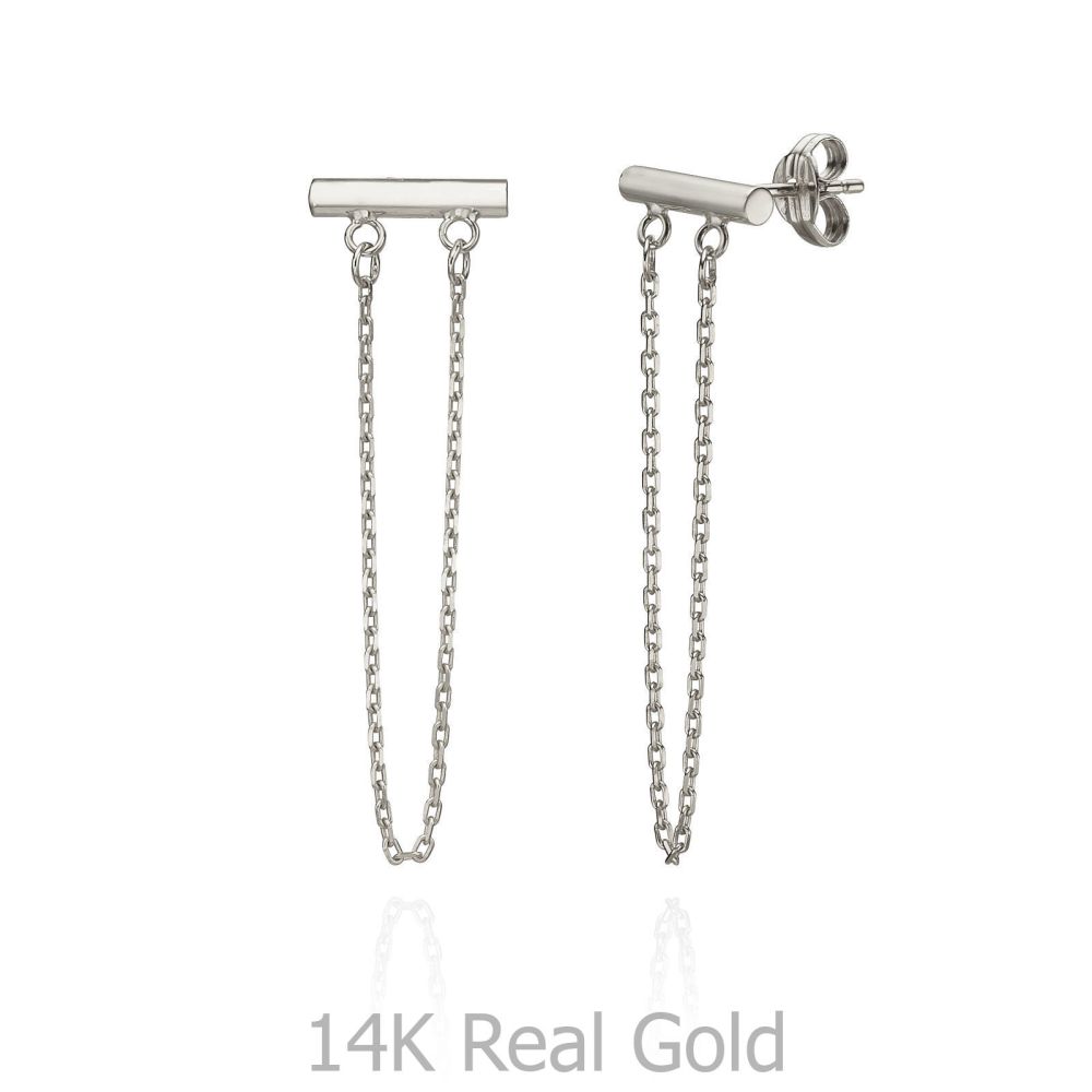 Women’s Gold Jewelry | 14K White Gold Women's Earrings - Golden Reins