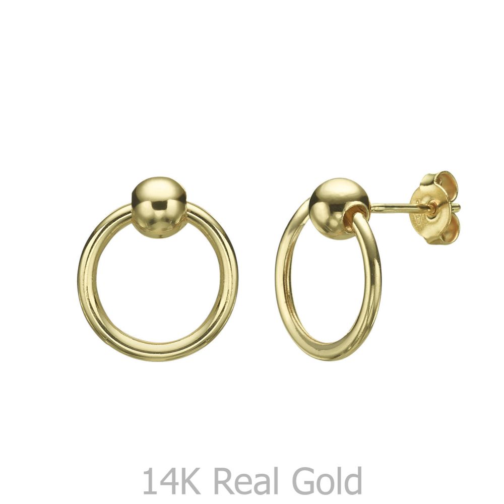 Women’s Gold Jewelry | 14K Yellow Gold Women's Earrings - Upper Sphere