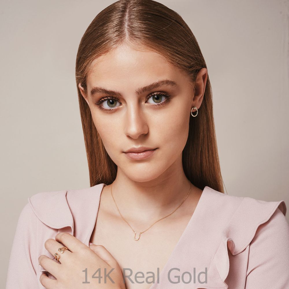 Women’s Gold Jewelry | 14K Yellow Gold Women's Earrings - Upper Sphere