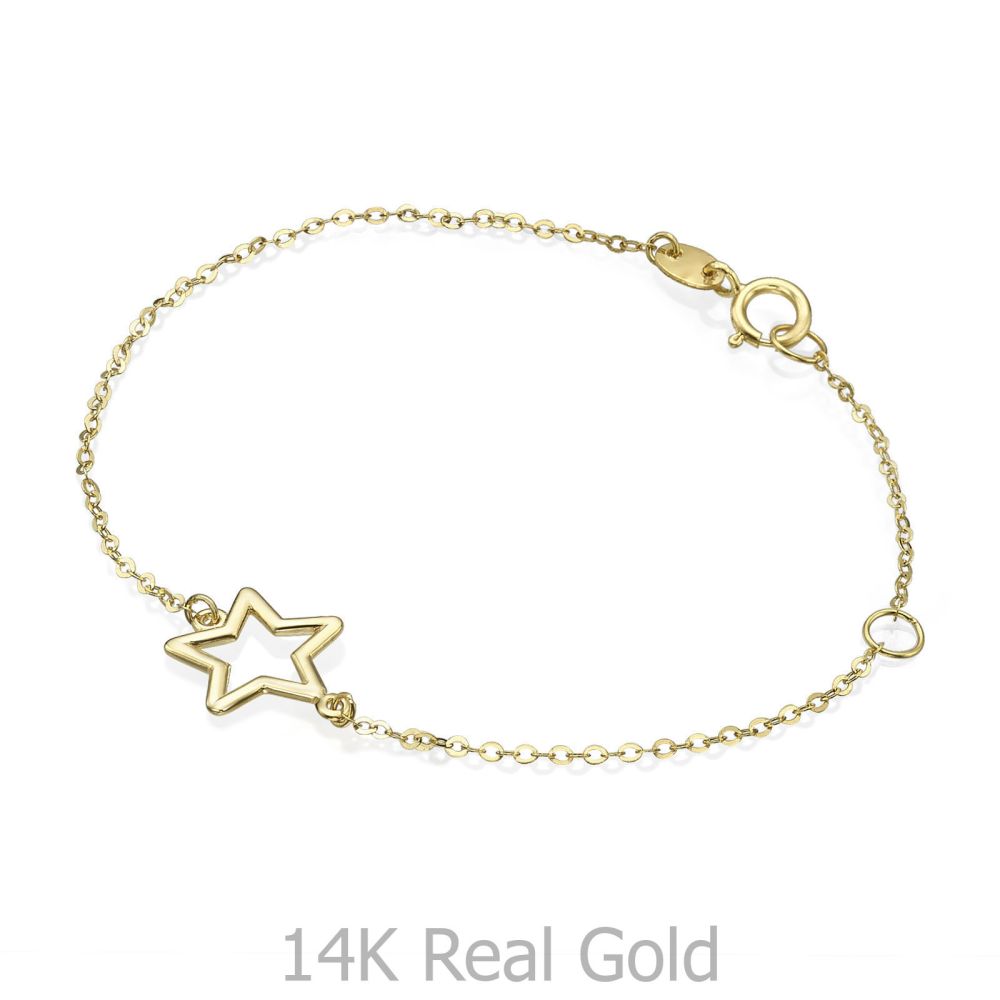 Girl's Jewelry | 14K Gold Girls' Bracelet - Shining Star