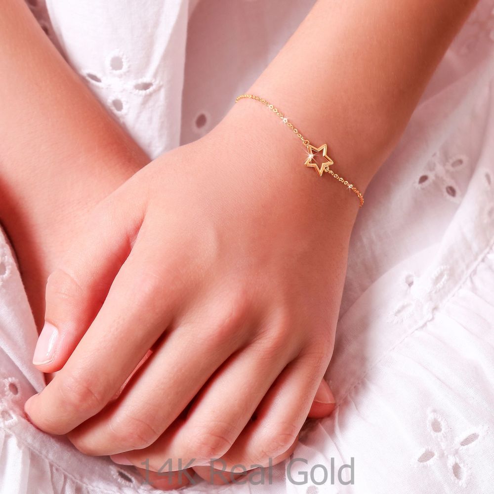 Girl's Jewelry | 14K Gold Girls' Bracelet - Shining Star
