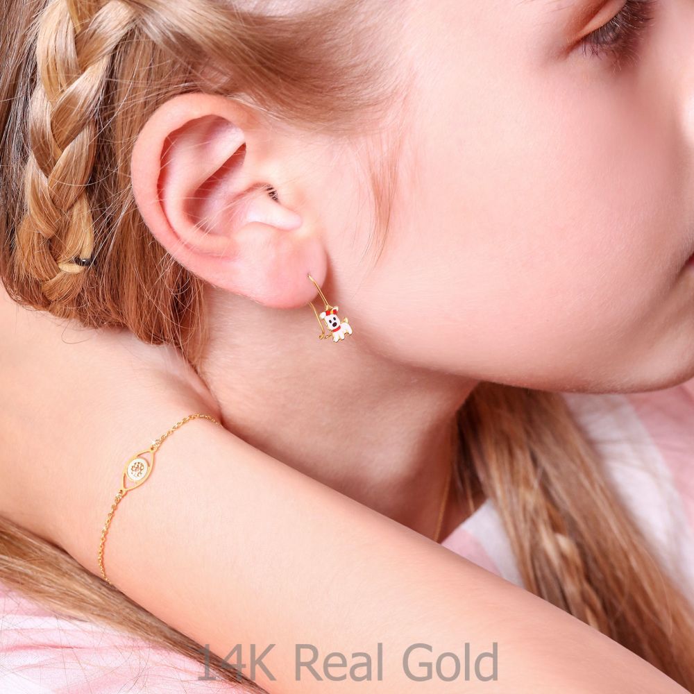 Girl's Jewelry | 14K Gold Girls' Bracelet - Lucky Eye