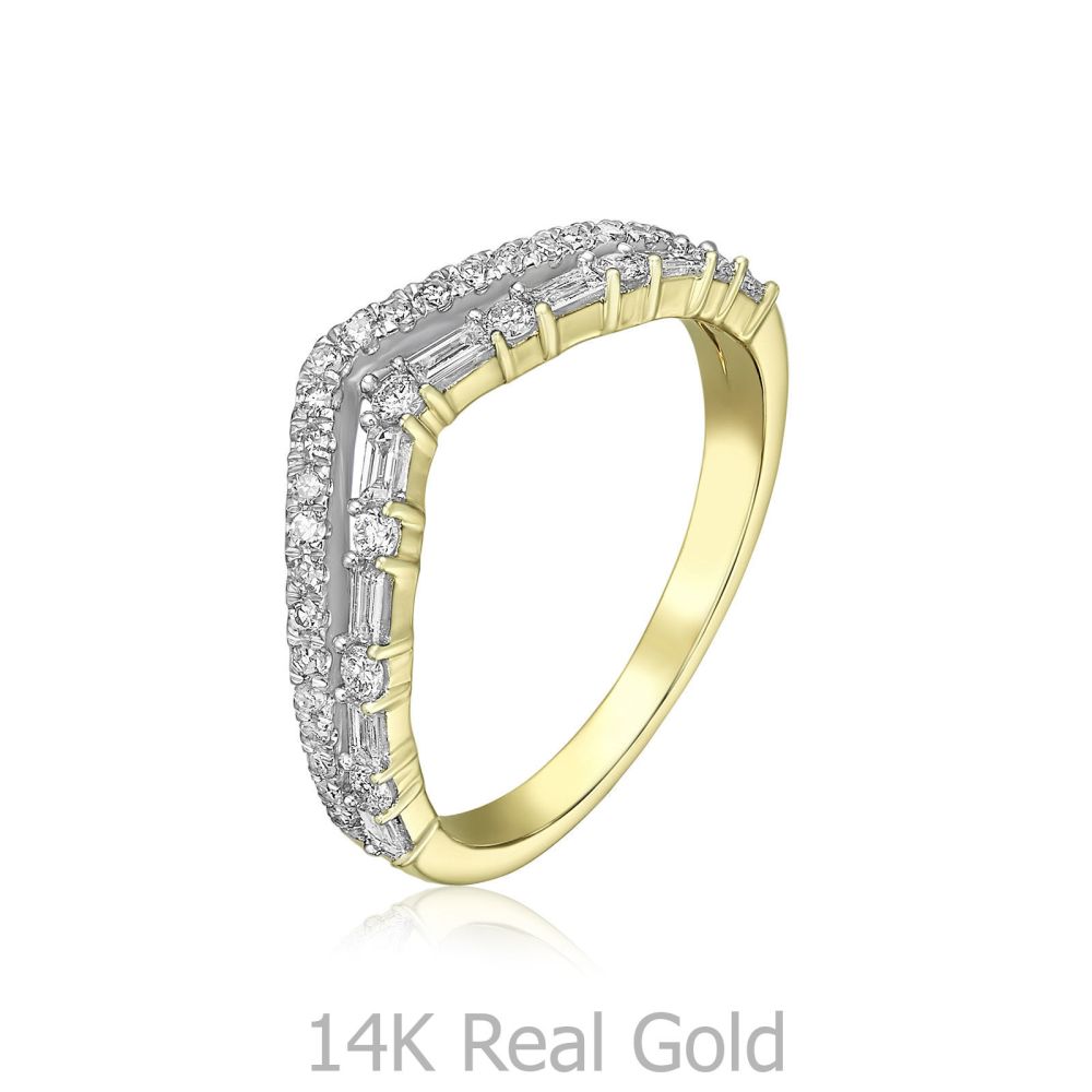 Diamond Jewelry | 14K Yellow Gold Diamond Ring - Kate