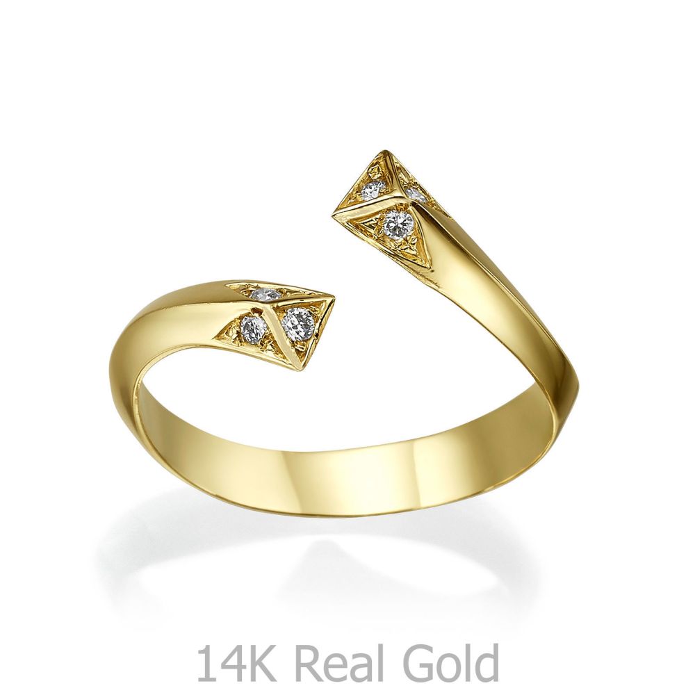 Diamond Jewelry | Diamond Ring in 14K Yellow Gold - Aphrodite