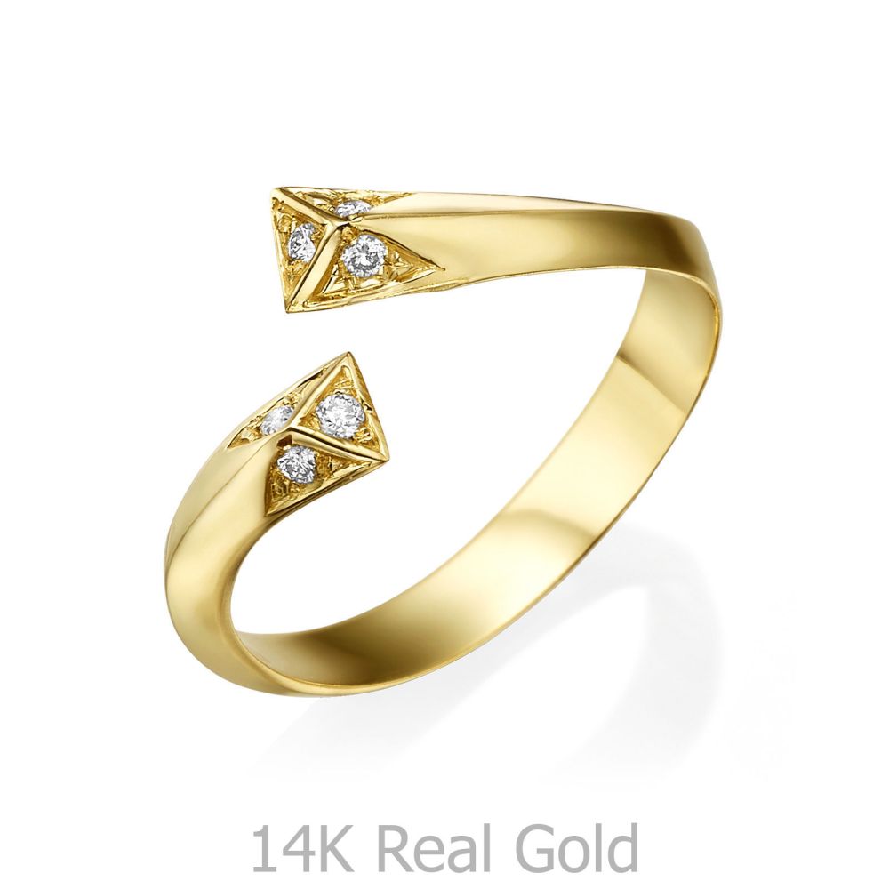 Diamond Jewelry | Diamond Ring in 14K Yellow Gold - Aphrodite