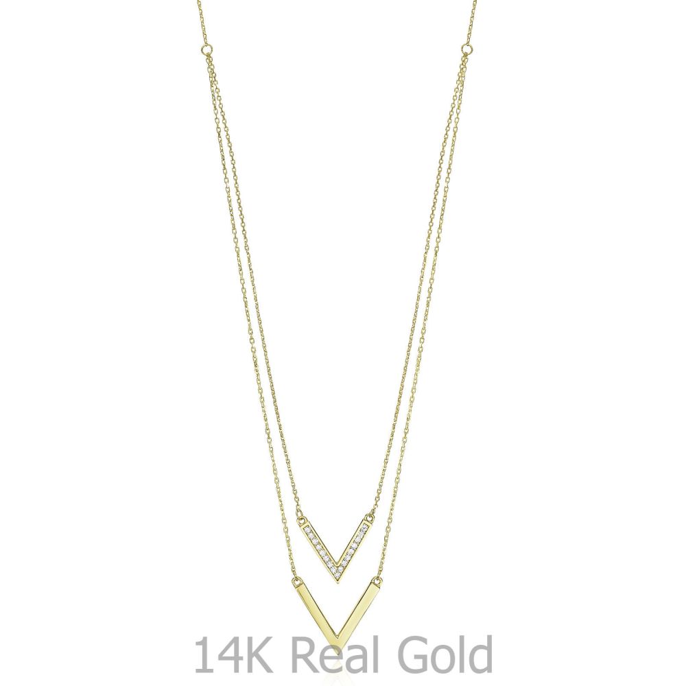 Women’s Gold Jewelry | 14k Yellow gold women's pendant  - Violet