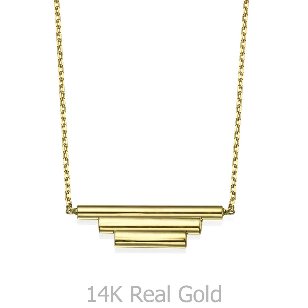 Women’s Gold Jewelry | Pendant and Necklace in 14K Yellow Gold - Golden Trio