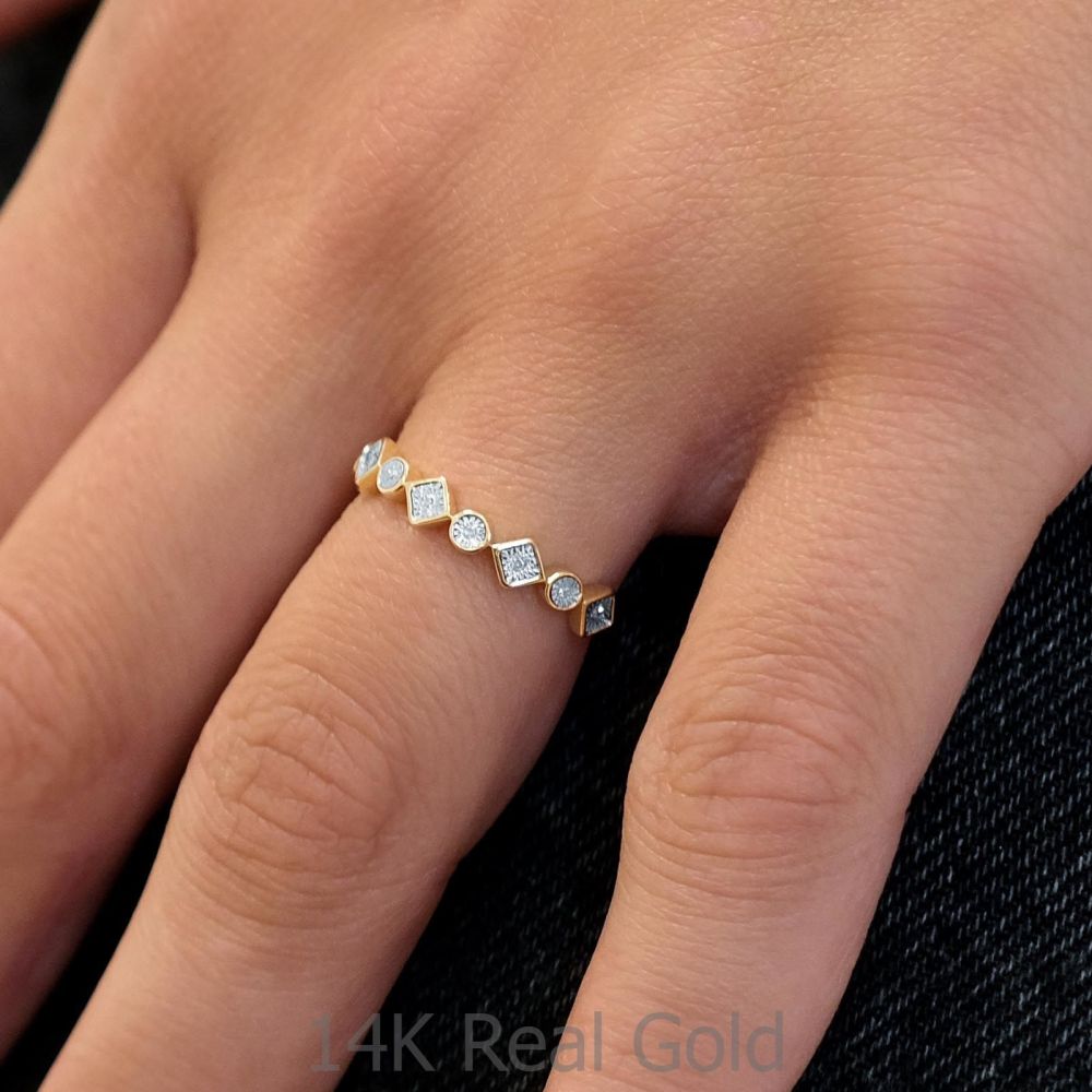 Diamond Jewelry | 14K Yellow Gold Diamond Ring - Scarlett