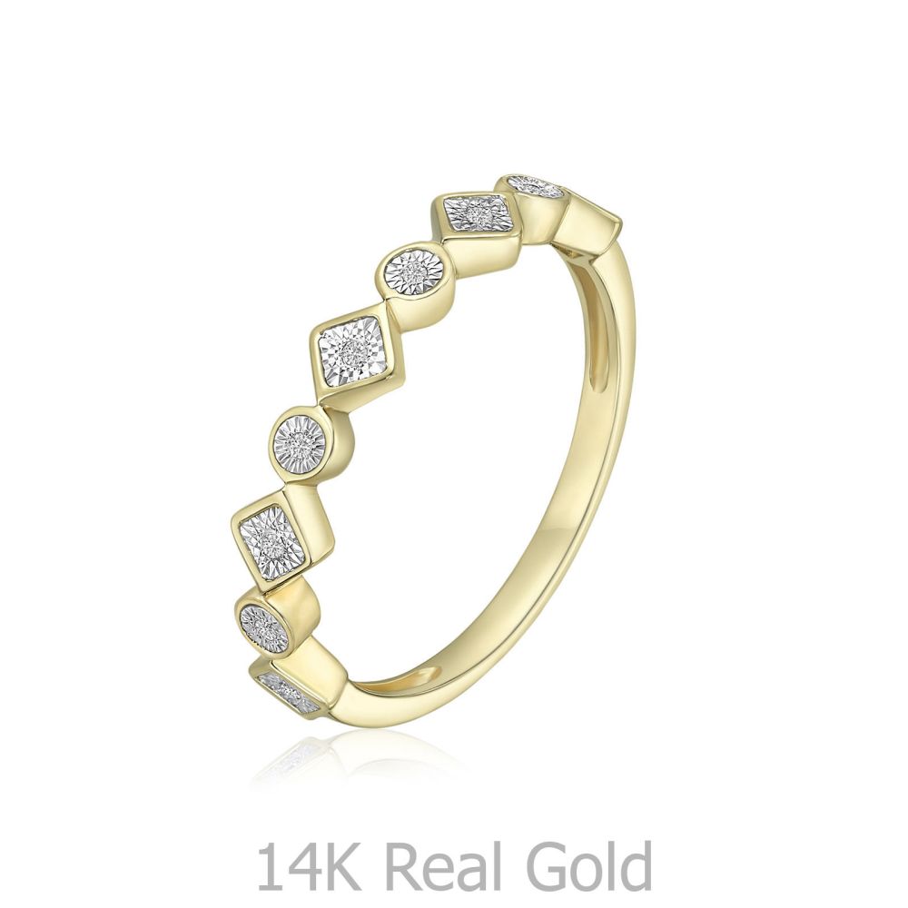 Diamond Jewelry | 14K Yellow Gold Diamond Ring - Scarlett