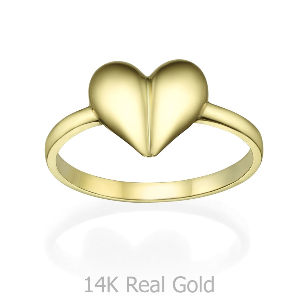 Women’s Gold Jewelry | Ring in 14K Yellow Gold - Deep Heart