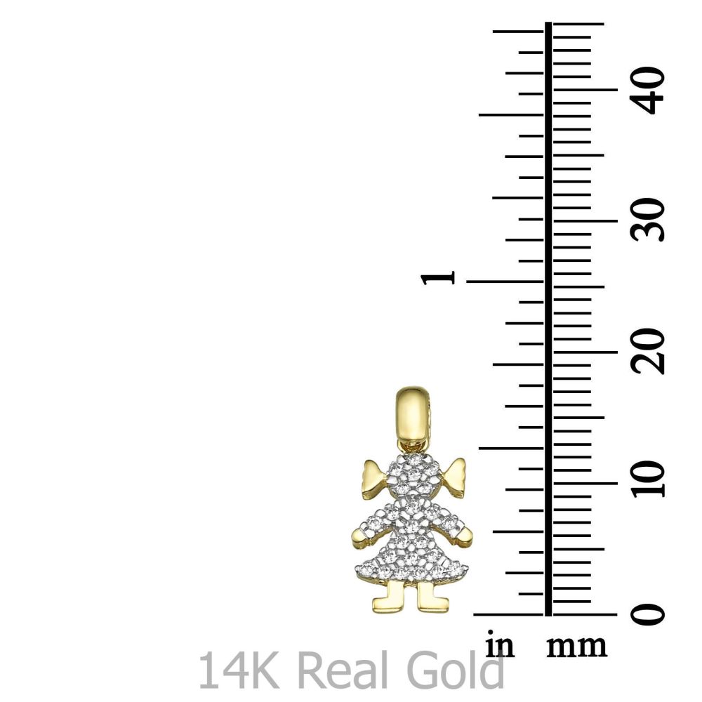 Women’s Gold Jewelry | Pendant in Yellow Gold - Go Girl