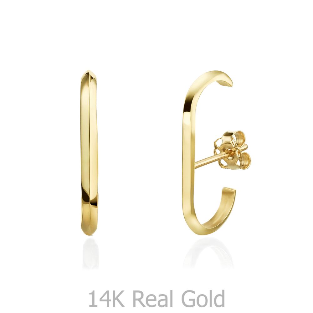 Women’s Gold Jewelry | 14K Yellow Gold Women's Earrings - Twist