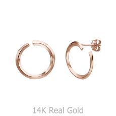 14K Rose Gold Women's Earrings - Sunrise
