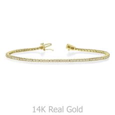 Diamond Tennis Bracelet in 14K Yellow Gold - Elizabeth