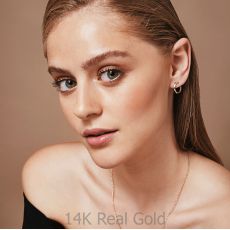 Diamond Stud Earrings in 14K White Gold - Sunrise