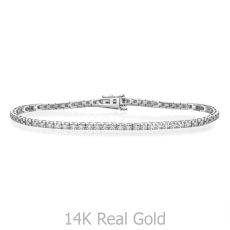 Diamond Tennis Bracelet in 14K White Gold - Kate