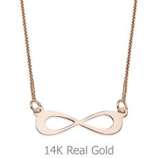 Pendant and Necklace in Rose Gold - Infinity