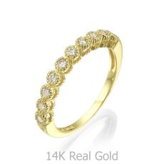 14K Yellow Gold  Diamond Ring- Izabel