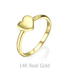 Ring in Yellow Gold - Big Heart