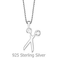 Pendant and Necklace in 925 Sterling Silver - Golden Shears