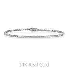 Diamond Tennis Bracelet in 14K White Gold - Elizabeth