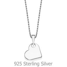 Pendant and Necklace in 925 Sterling Silver - Classic Heart