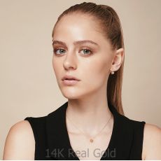 14K White Gold Women's Earrings - Venus & Mars