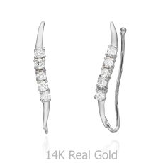14K White Gold Women's Earrings - Cepheus