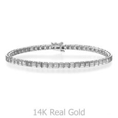 Diamond Tennis Bracelet in 14K White Gold - Jennifer