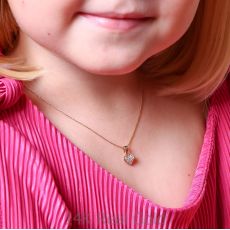Pendant and Necklace in Yellow Gold - Loving Heart