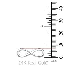 14k White  gold women's pendant - Infinity