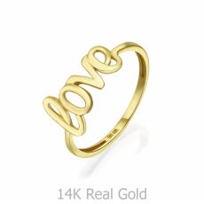 14K Yellow Gold Rings - Love