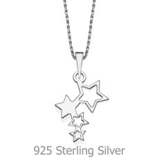 Pendant and Necklace in 925 Sterling Silver - Starry Night
