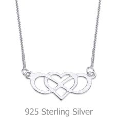 Pendant and Necklace in 925 Sterling Silver - Infinite Heart