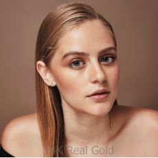 14K White Gold Women's Earrings - Embracing Drop