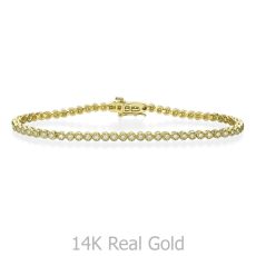 Diamond Tennis Bracelet in 14K Yellow Gold - Charlotte