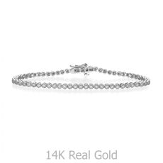 Diamond Tennis Bracelet in 14K White Gold - Charlotte