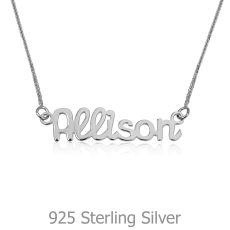 925 Sterling Silver Name Necklace "Margaret" English - Small