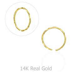 Helix / Tragus Piercing in 14K Yellow Gold - Large