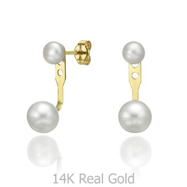 14K Yellow Gold Women's Earrings - Ariel & Neptune