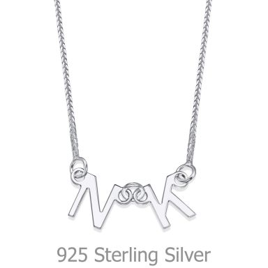 925 Sterling Silver Necklace - Two Initials