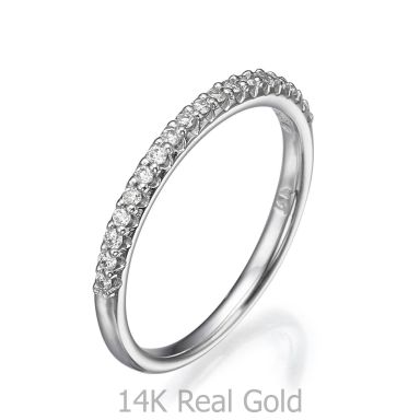 Diamond Band Ring in 14K White Gold - Ice Princess