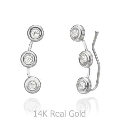 14K White Gold Women's Earrings - Tucana