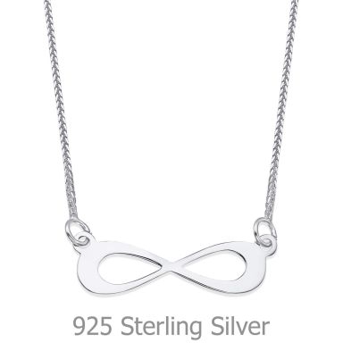 Pendant and Necklace in 925 Sterling Silver - Infinity